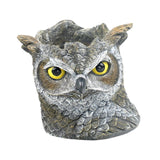 Maxbell Owl Planter Small Flower Pot Resin Sculpture for Entrance, TV Cabinet Rustic