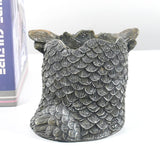 Maxbell Owl Planter Small Flower Pot Resin Sculpture for Entrance, TV Cabinet Rustic