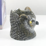 Maxbell Owl Planter Small Flower Pot Resin Sculpture for Entrance, TV Cabinet Rustic