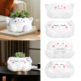 Maxbell Resin Plant Pot Flowerpot Table Centerpiece Planter for Shelf Office Balcony Style A