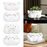 Maxbell Resin Plant Pot Flowerpot Table Centerpiece Planter for Shelf Office Balcony Style A