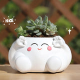 Maxbell Resin Plant Pot Flowerpot Table Centerpiece Planter for Shelf Office Balcony Style D