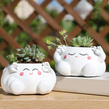 Maxbell Resin Plant Pot Flowerpot Table Centerpiece Planter for Shelf Office Balcony Style D