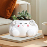 Maxbell Resin Plant Pot Flowerpot Table Centerpiece Planter for Shelf Office Balcony Style D