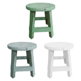 Maxbell Wooden Stool Plant Stand Round Planter Holder for Office Living Room Desktop Green