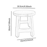 Maxbell Wooden Stool Plant Stand Round Planter Holder for Office Living Room Desktop White