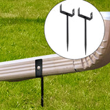 Maxbell 2x Downspout Bracket Rainwater Pipe Holder Iron for Yard Industrial Use Lawn