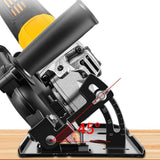 Maxbell Cutting Grooving Bracket Holder Fit 100-125mm Angle Grinder with Guide Ruler