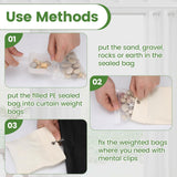 Maxbell 8Pcs Curtain Weight Bags for Wind Unfilled for Window Tablecloth Garden Flag
