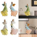 Maxbell Angel Figurine Collection Gift Accessories Ornaments Supplies Cute Miniature Green Yellow
