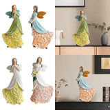 Maxbell Angel Figurine Collection Gift Accessories Ornaments Supplies Cute Miniature Green Yellow