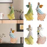 Maxbell Angel Figurine Collection Gift Accessories Ornaments Supplies Cute Miniature Green Yellow