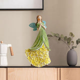 Maxbell Angel Figurine Collection Gift Accessories Ornaments Supplies Cute Miniature Green Yellow