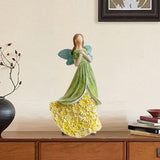 Maxbell Angel Figurine Collection Gift Accessories Ornaments Supplies Cute Miniature Green Yellow