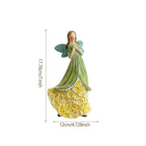 Maxbell Angel Figurine Collection Gift Accessories Ornaments Supplies Cute Miniature Green Yellow