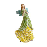Maxbell Angel Figurine Collection Gift Accessories Ornaments Supplies Cute Miniature Green Yellow