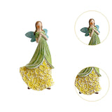 Maxbell Angel Figurine Collection Gift Accessories Ornaments Supplies Cute Miniature Green Yellow