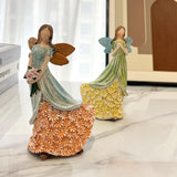Maxbell Angel Figurine Collection Gift Accessories Ornaments Supplies Cute Miniature Green Yellow