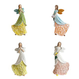 Maxbell Angel Figurine Collection Gift Accessories Ornaments Supplies Cute Miniature Green Yellow