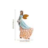 Maxbell Angel Figurine Collection Gift Accessories Ornaments Supplies Cute Miniature Blue Orange