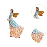 Maxbell Angel Figurine Collection Gift Accessories Ornaments Supplies Cute Miniature Blue Orange