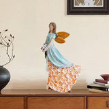 Maxbell Angel Figurine Collection Gift Accessories Ornaments Supplies Cute Miniature Blue Orange