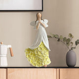 Maxbell Angel Figurine Collection Gift Accessories Ornaments Supplies Cute Miniature White Green