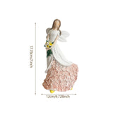 Maxbell Angel Figurine Collection Gift Accessories Ornaments Supplies Cute Miniature White Pink