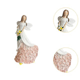 Maxbell Angel Figurine Collection Gift Accessories Ornaments Supplies Cute Miniature White Pink