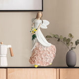 Maxbell Angel Figurine Collection Gift Accessories Ornaments Supplies Cute Miniature White Pink