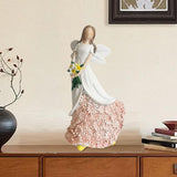 Maxbell Angel Figurine Collection Gift Accessories Ornaments Supplies Cute Miniature White Pink