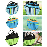 Maxbell Garden Tool Bag Gardeners Multipurpose Waterproof with Handle Gardening Tote 30x10x24.5cm Colorful