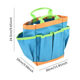 Maxbell Garden Tool Bag Gardeners Multipurpose Waterproof with Handle Gardening Tote 30x10x24.5cm Blue