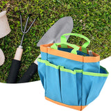 Maxbell Garden Tool Bag Gardeners Multipurpose Waterproof with Handle Gardening Tote 30x10x24.5cm Blue