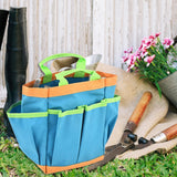 Maxbell Garden Tool Bag Gardeners Multipurpose Waterproof with Handle Gardening Tote 30x10x24.5cm Blue