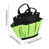 Maxbell Garden Tool Bag Gardeners Multipurpose Waterproof with Handle Gardening Tote 28x10x27.5cm Green