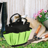 Maxbell Garden Tool Bag Gardeners Multipurpose Waterproof with Handle Gardening Tote 28x10x27.5cm Green
