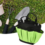 Maxbell Garden Tool Bag Gardeners Multipurpose Waterproof with Handle Gardening Tote 28x10x27.5cm Green