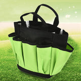 Maxbell Garden Tool Bag Gardeners Multipurpose Waterproof with Handle Gardening Tote 28x10x27.5cm Green
