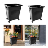 Maxbell Flower Bucket with Wheels Decorative Rustic Basket for Kitchen Garden Office large