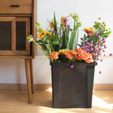 Maxbell Flower Bucket with Wheels Decorative Rustic Basket for Kitchen Garden Office large