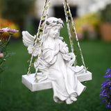 Maxbell Garden Resin Decoration Outdoor Hanging Gift Figurine for Yard Patio Outside Pink