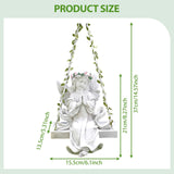 Maxbell Garden Resin Decoration Outdoor Hanging Gift Figurine for Yard Patio Outside Pink