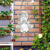 Maxbell Garden Resin Decoration Outdoor Hanging Gift Figurine for Yard Patio Outside Pink