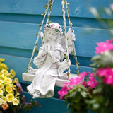 Maxbell Garden Resin Decoration Outdoor Hanging Gift Figurine for Yard Patio Outside Pink