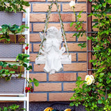 Maxbell Garden Resin Decoration Outdoor Hanging Gift Figurine for Yard Patio Outside White