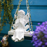 Maxbell Garden Resin Decoration Outdoor Hanging Gift Figurine for Yard Patio Outside White