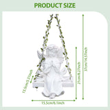 Maxbell Garden Resin Decoration Outdoor Hanging Gift Figurine for Yard Patio Outside White