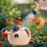 Maxbell Kids Watering Can Lovely Small Water Can for Flowers Indoor Plants Courtyard L Pink