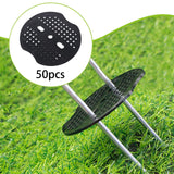 Maxbell Garden Staple Buffer Washers Tents Sod Lawn Landscape Staple Stakes Gaskets Black 50Pcs
